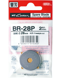 2 hojas de repuesto rectas para cortador retráctil NT Cutter de 28 mm