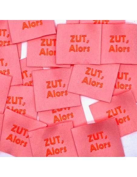 Lote de 5 etiquetas tejidas para coser Zut Alors