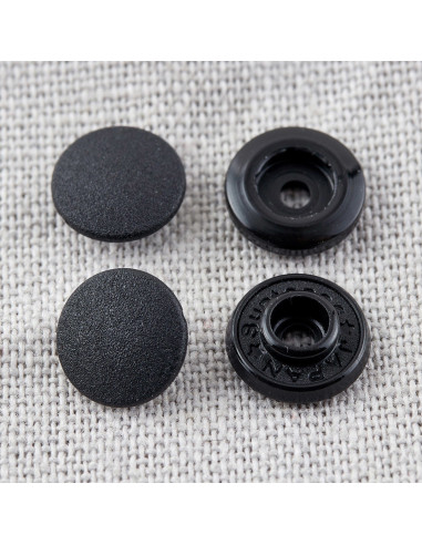 Botones de presión mágicos sin pinza de 9 mm - Negro