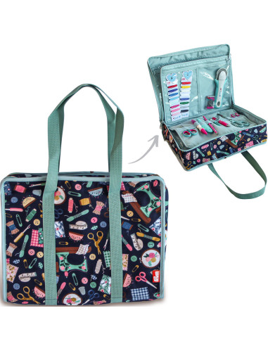 Bolso multi-bolsillos todo en uno L Needle & Thread