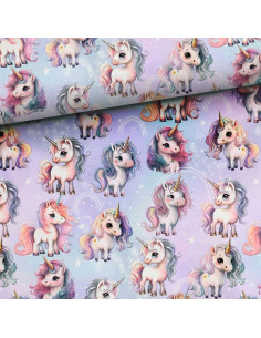 Tejido de algodón premium - Unicornio mágico