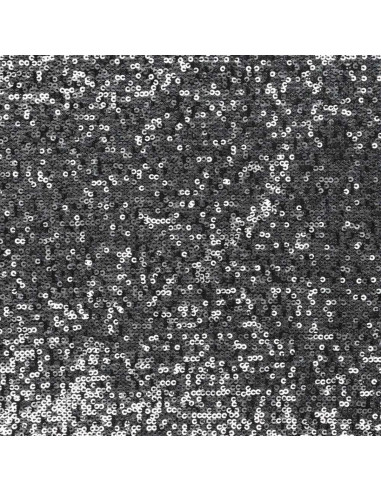 Tejido elástico de lentejuelas - Gris oscuro