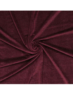 Tejido de terciopelo a rayas lurex - Burdeos