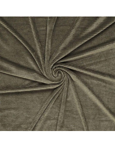 Tejido de terciopelo a rayas lurex - Verde oscuro