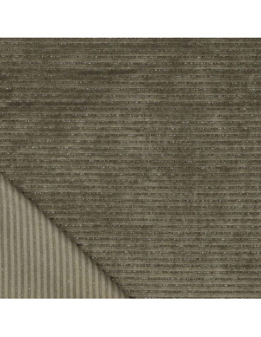 Tejido de terciopelo a rayas lurex - Verde oscuro