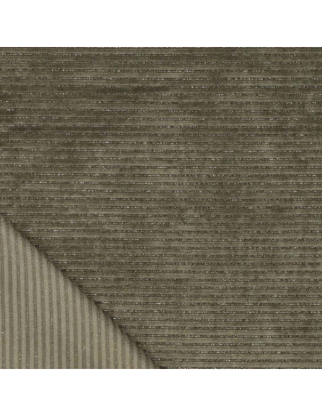 Tejido de terciopelo a rayas lurex - Verde oscuro
