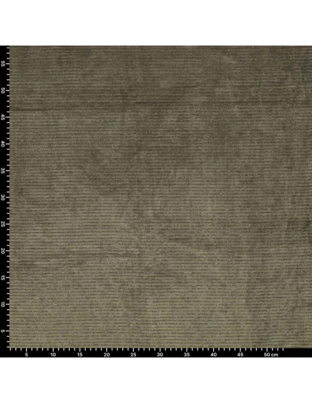 Tejido de terciopelo a rayas lurex - Verde oscuro