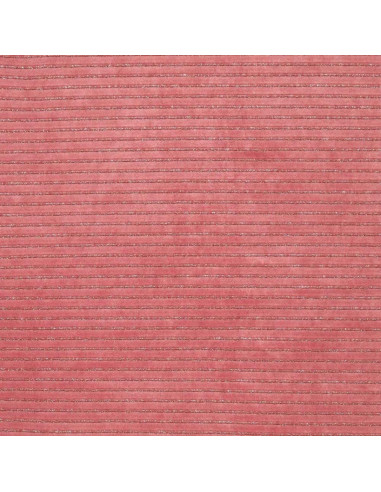 Tejido de terciopelo a rayas lurex - Rosa viejo
