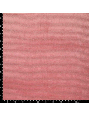 Tejido de terciopelo a rayas lurex - Rosa viejo