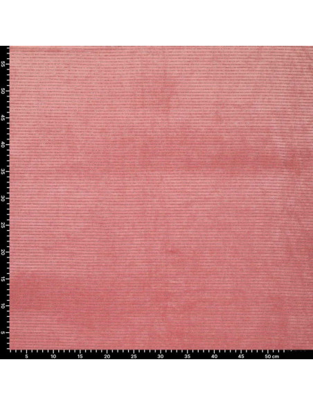 Tejido de terciopelo a rayas lurex - Rosa viejo
