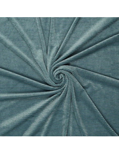 Tejido de terciopelo a rayas lurex - Gris azul