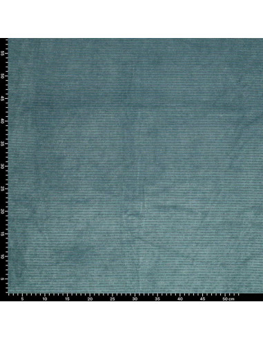 Tejido de terciopelo a rayas lurex - Gris azul