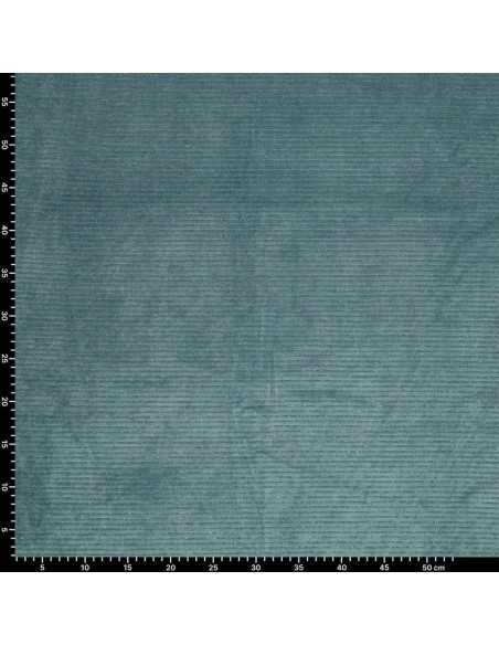 Tejido de terciopelo a rayas lurex - Gris azul
