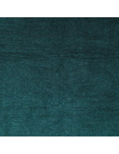 Tejido de terciopelo a rayas lurex - Azul petróleo
