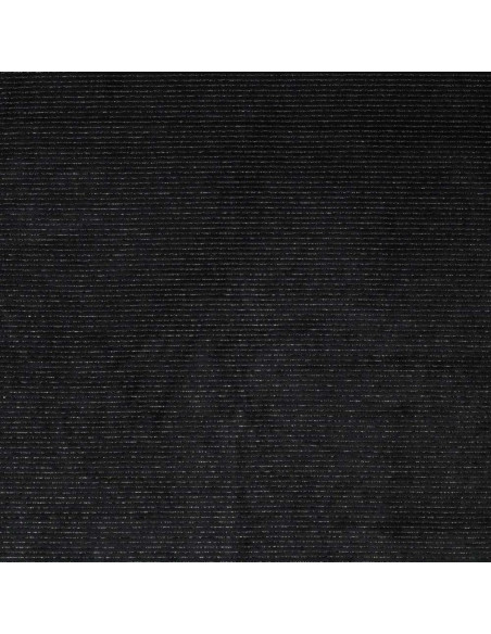 Tejido de terciopelo a rayas lurex - Negro