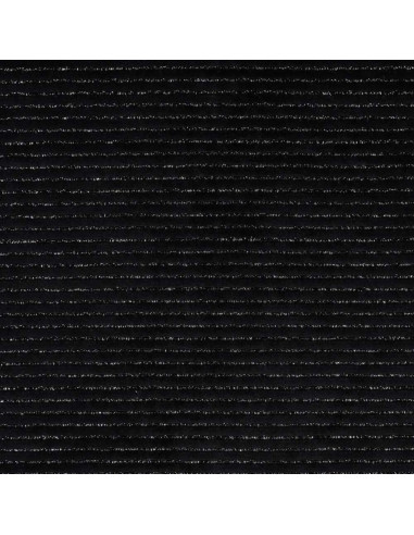 Tejido de terciopelo a rayas lurex - Negro