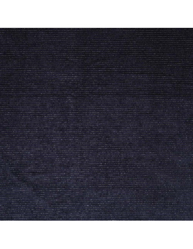 Tejido de terciopelo a rayas lurex - Azul marino