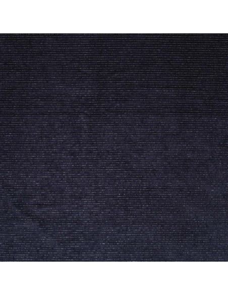 Tejido de terciopelo a rayas lurex - Azul marino