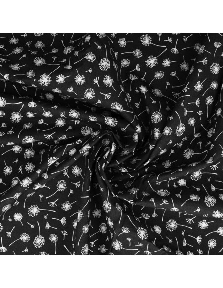 Tejido popelina de algodón fantasía - Umbela negro