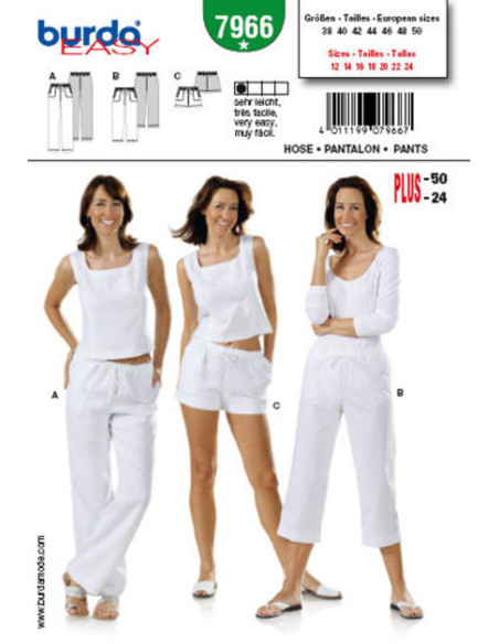Patrón de pantalón - Burda 7966