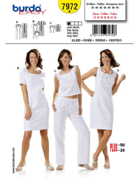 Patrón de vestido - Burda 7972