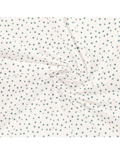 Tejido popelina de algodón fantasía - Estrella azul