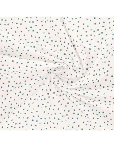 Tejido popelina de algodón fantasía - Estrella azul