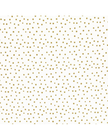 Tejido popelina de algodón fantasía - Estrella curry