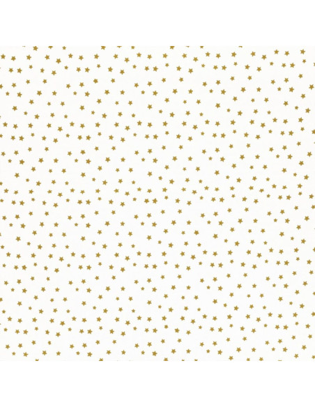 Tejido popelina de algodón fantasía - Estrella curry