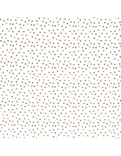 Tejido popelina de algodón fantasía - Estrella marrón 2