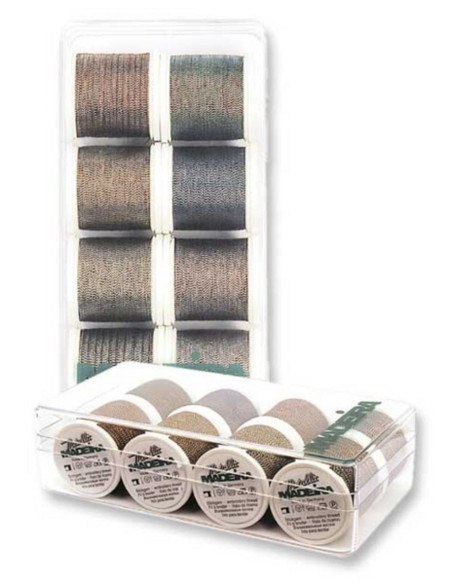 Mini caja de hilos para bordar Metallic Soft Madeira