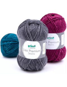 Hilo para tejer Lisa Premium Jeans Gründl