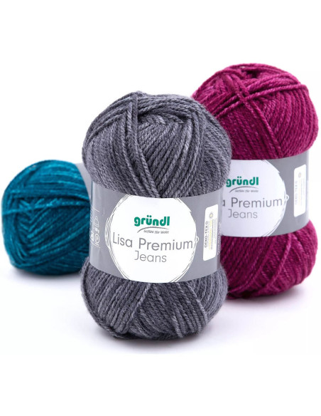 Hilo para tejer Lisa Premium Jeans Gründl