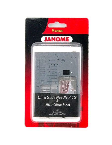 Kit de pie de teflón y placa de agujas ultra deslizante Janome