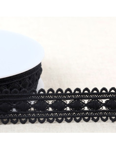 Guipur rombo - Negro