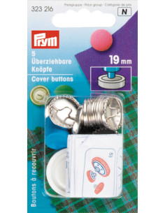 Caja de 5 botones para cubrir con herramienta de 19 mm