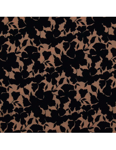 Tejido de viscosa fantasía - Oinette beige y negro 2