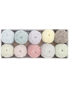 Caja de 10 ovillos de hilo Ricorumi Nilli Nilli Pastel 2