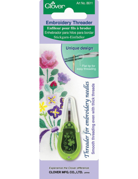 Enhebrador para hilos de bordar Clover