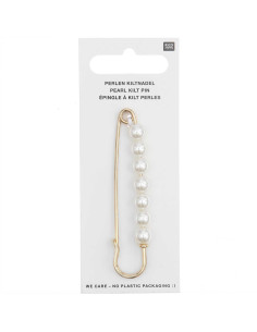 Alfiler de kilt 76 mm - Oro con perlas