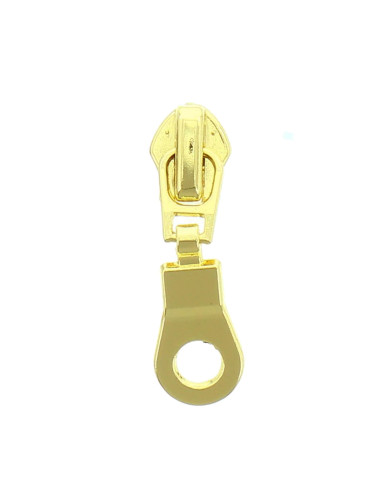 Cursor para cierre de nylon de 5 mm - Oro