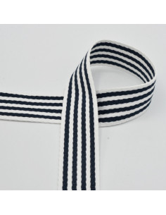 Correa rayada para bolso - Azul marino