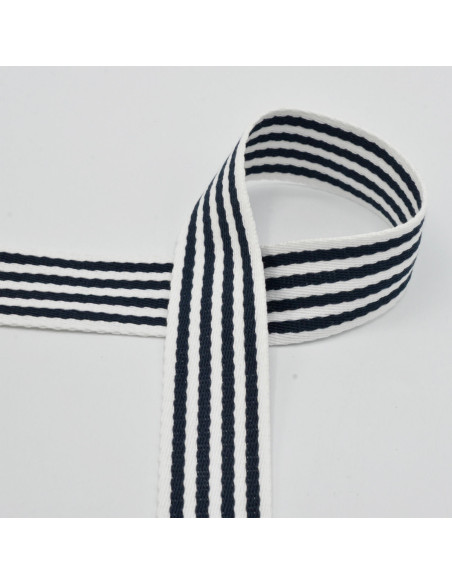 Correa rayada para bolso - Azul marino