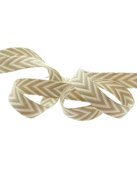 Galón de espiguilla - Beige y natural
