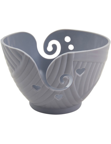 Cuenco para ovillo de lana gris
