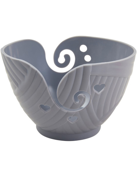 Cuenco para ovillo de lana gris