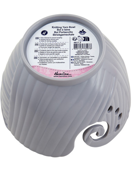 Cuenco para ovillo de lana gris