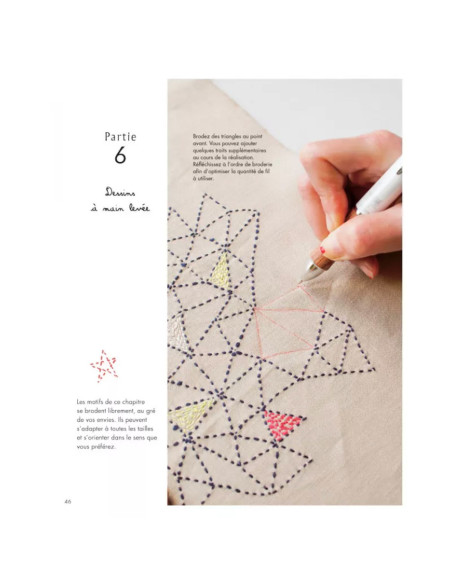 Libro de bordado sashiko embellecido