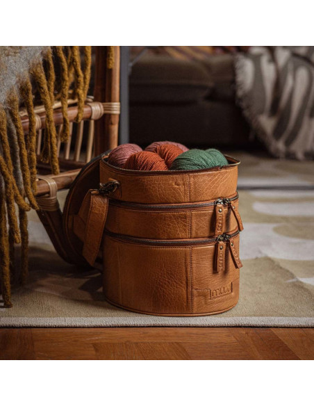 Bolsa de almacenamiento de cuero para tejido Muud Bturn - Whisky