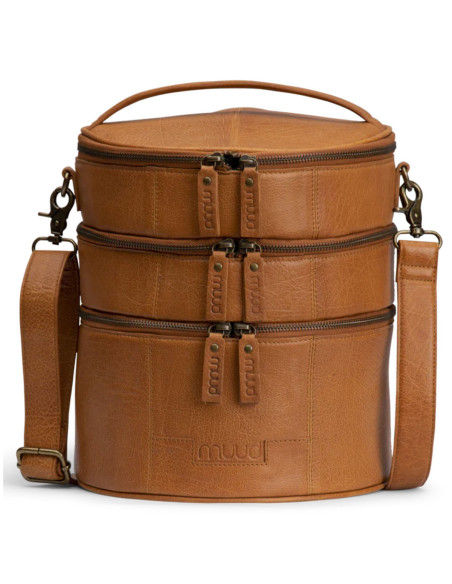 Bolsa de almacenamiento de cuero para tejido Muud Bturn - Whisky